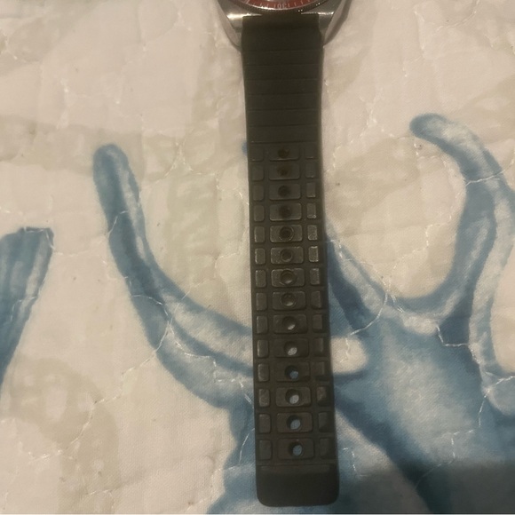 Wittnauer Silver and Red Watch with Black Strap - Picture 4 of 8